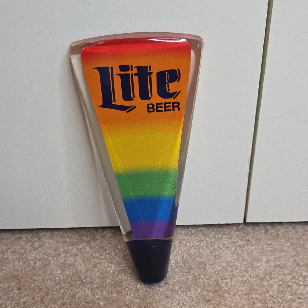 Vintage Lite Beer Rainbow Tap Handle